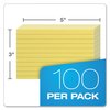 Oxford Index Cards, Ruled, 3x5", Canary, PK100 7321-CAN